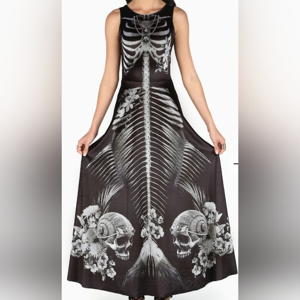 Magic Death Mermaid Velvet Princess Maxi Dress ISO